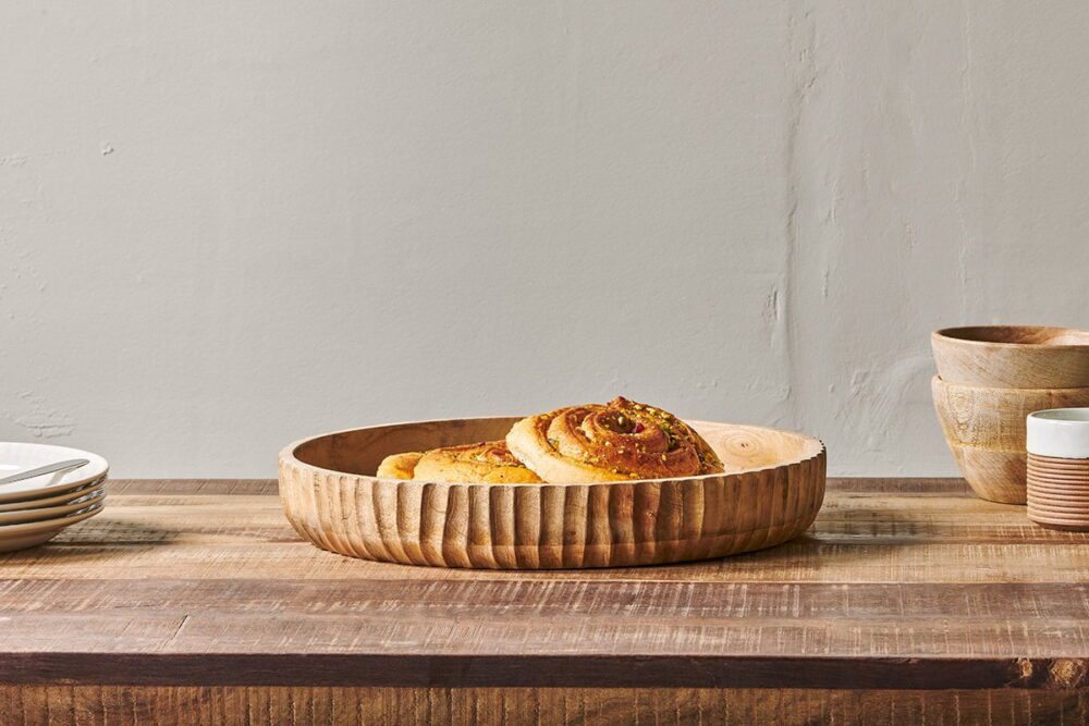 Gavivi Mango Wood Bowl- Natuarl- Large