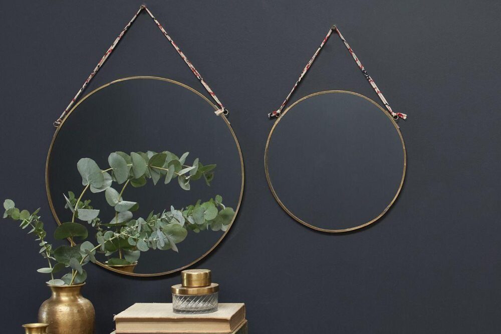 Kiko Round Mirror - Brass - 0.5 x 38cm (dia)
