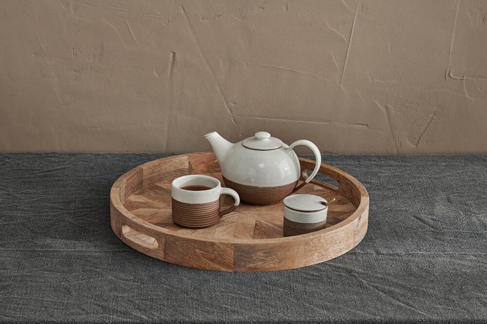 Pawi Mango Wood Tray Round