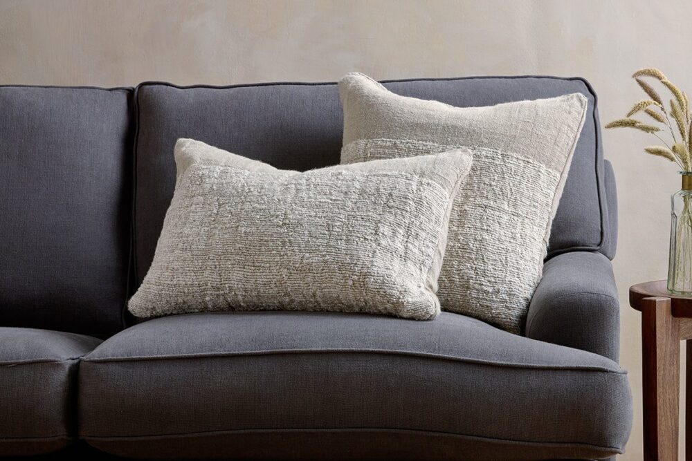 Puli Recycled Linen Cushion Cover - Natural - 60 X 40 Cm