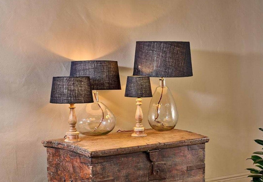 Dia Jute Lampshade - Ink - Extra Large 26 x 40.5/46cm (dia)